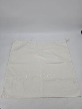 Gucci Large White Dust Bag with Drawstring 26x28 100% Cotton